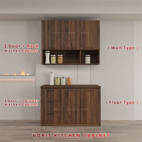 Vorris 2 Door 3 Drawer Kitchen Cabinet Colorlife