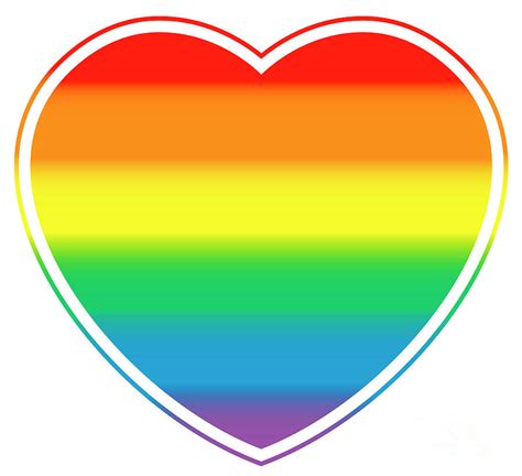 Gay Pride Heart Rainbow Colored Love Digital Art By Peter Hermes Furian