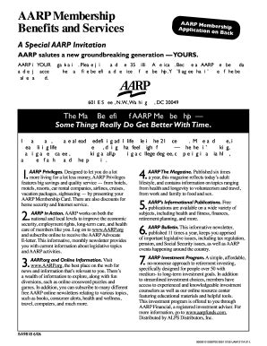 Aarp Application Pdf Fill Online Printable Fillable Blank Pdffiller