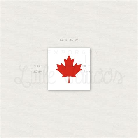 Red Maple Leaf Temporary Tattoo - Set of 3 – littletattoos