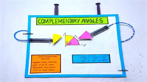 Complementary Angles Working Model Maths Tlm Diy Simple And Easy