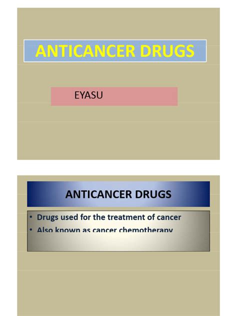 ANTICANCER DRUGS (Compatibility Mode) | PDF | Cancer | Chemotherapy