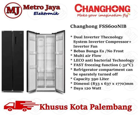 Jual Kulkas Changhong Pintu Fss Nib Original Murah Diskon