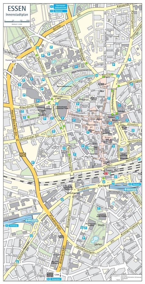Essen city center map - Ontheworldmap.com