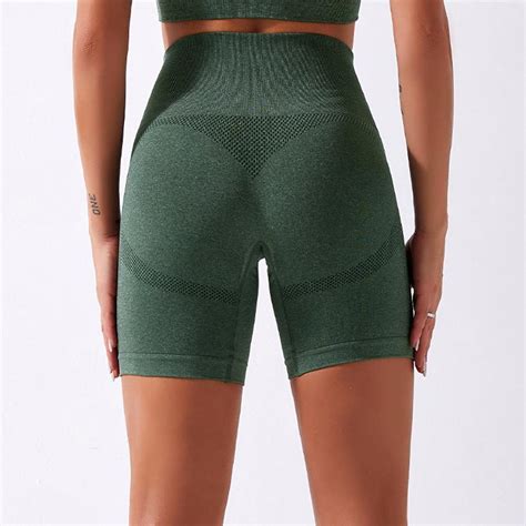 Buy High Waisted Yoga Shorts For Women Tummy Control Workout Leggings