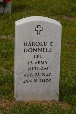 Harold E Donnell M Morial Find A Grave