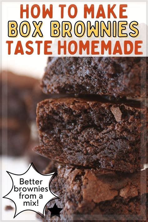 Just Like Homemade Brownies From A Box Mix Boxed Brownies Taste Homemade Brownie Mix Recipes