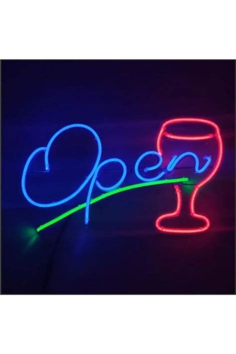 Open Yazılı Neon Led Işıklı Tablo v2