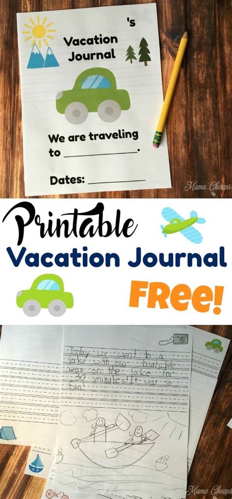 Free Printable Vacation Journal For Kids Mama Cheaps® Vacation