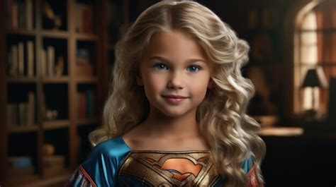 Premium Photo A Child In A Superhero Costume