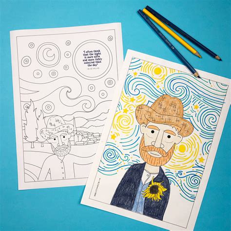 Starry Night Coloring Page