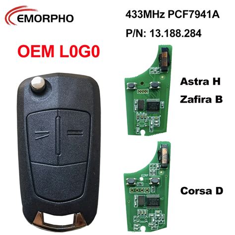 EMORPHO Remoto Flip Car Key Chip ID46 Substitui O Control Key 433MHz