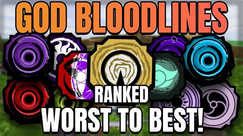 Every God Bloodline Ranked WORST TO BEST Shindo Life YouTube