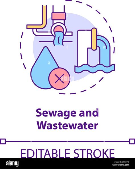 Sewage And Wastewater Concept Icon Stock Vector Image And Art Alamy