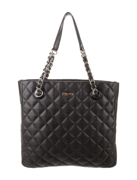 Kate Spade New York Quilted Leather Tote Black Totes Handbags Wka295368 The Realreal