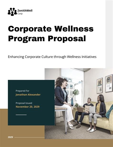 Corporate Wellness Program Proposal Template Venngage