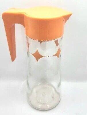 Vintage Anchor Hocking Mcm Atomic Starburst Orange Diamond Juice