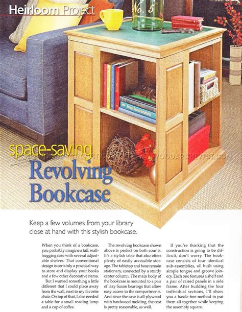 Revolving Bookcase Plans • Woodarchivist