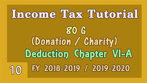 80g Deduction Under Chapter Vi Donation And Charity In 80g Deduction Deduction Income Tax B