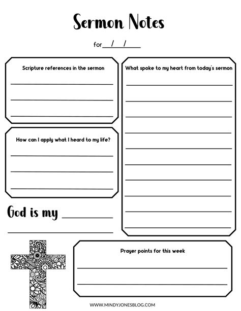 Free Printable Sermon Notes For Kids All Ages Mindy Jones Blog