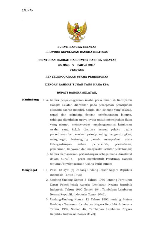 Pdf Perda Nomor Tahun Tentang Penyelenggaraan Undang