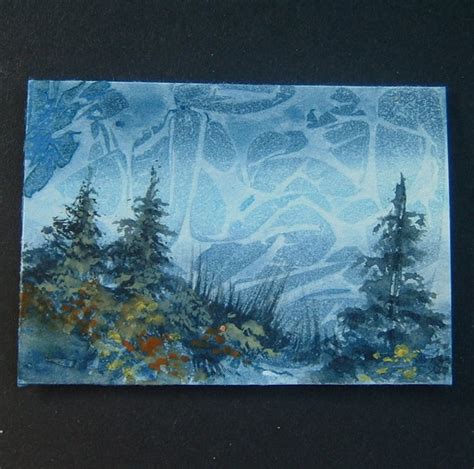 Watercolour Landscape Aceo Art Painting Ref 383 Folksy