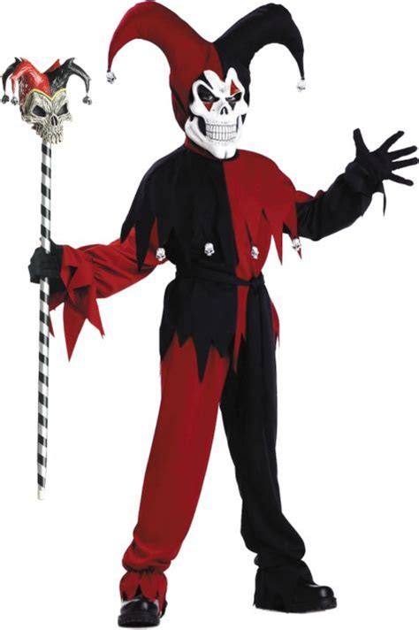 Boys Black And Red Evil Jester Costume Party City Halloween