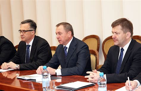 Minister Of Foreign Affairs Of Belarus Vladimir Makei Meets Foreign