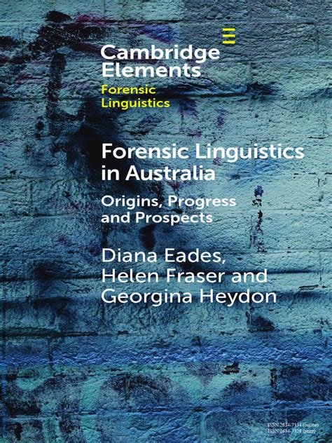 Forensic Linguistics In Australia Pdf Linguistics Human Communication