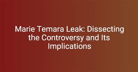 They Tried to Hide It: The Truth About the Marie Temara Leaks at Stanford - xpam65m