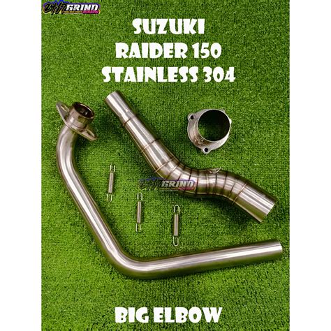 SUZUKI RAIDER 150 CARB RAIDER 150 FI BIG ELBOW 51MM STAINLESS 304