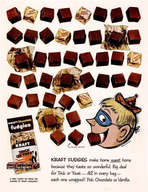 An Old Advertisement For Chocolates From The 1950s