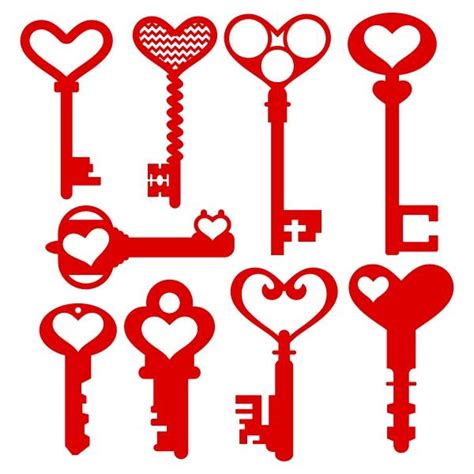 Key Love Heart Cuttable Designs Apex Designs And Fonts