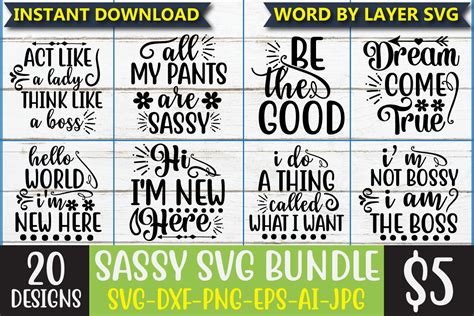 Sassy Svg Bundle Vol 2 Bundle · Creative Fabrica