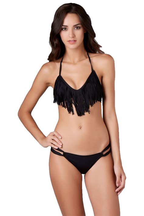 L Space Everythingbutwater Fringe Bikini Top Swimwear Bikinis