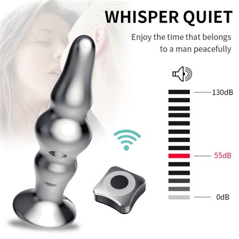 Vibrating Butt Beaded Plug With Remote Metal Anal Toy