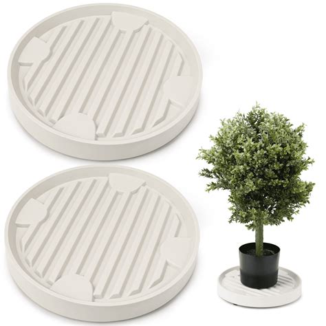 2 Pack Heavy Duty Rolling Plant Caddies With Hidden Wheels 360° Roller