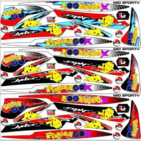 Jual Striping Mio Sporty Variasi Sticker Stiker Scotlite Skotlet Motor