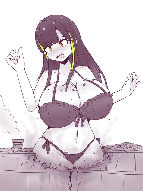 Rule 34 Anime Style Big Breasts Black Hair Destruction Giantess Girls Frontline Growth