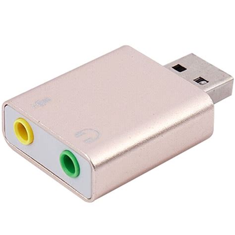 2X USB Sound Karte 7 1 Externer USB Anschluss für 3 5 mm KopfhöRer