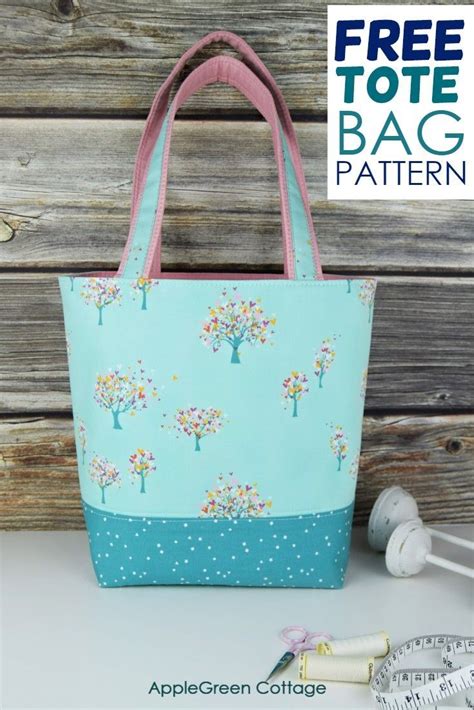 Tote Bag Pattern Free Tote Pattern In 2 Sizes Applegreen Cottage