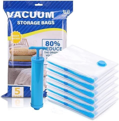 Blase Space Saver Vacuum Bags Pack Of 5 Reusable Clothes Storage Bag Vacuum Bags For Clothes