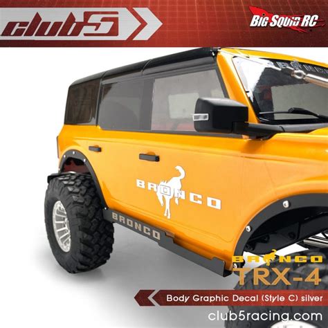 Club 5 Racing Body Decals For The Traxxas Trx 4 2021 Ford Bronco Big
