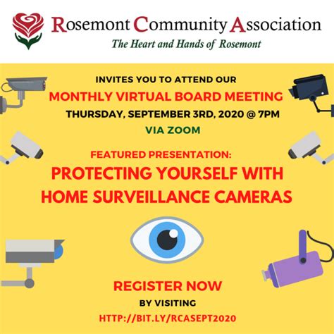 September Monthly Meeting Registration Now Open Rosemont Community