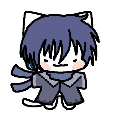 KAITO METALOID Silly Cat In 2023 Chibi Cat Vocaloid Characters Cat