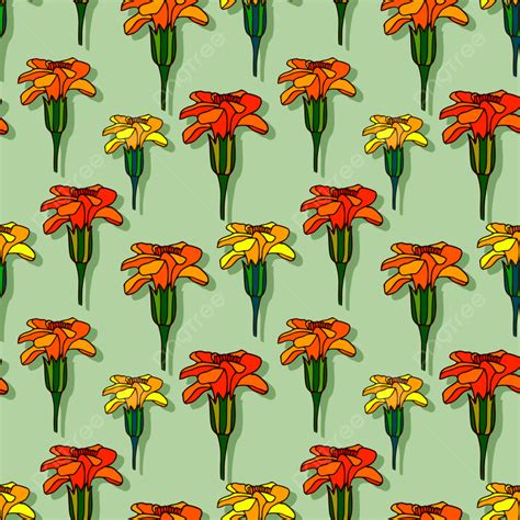 Marigold Seamless Pattern Art Backdrop Background, Elegance, Herbal ...