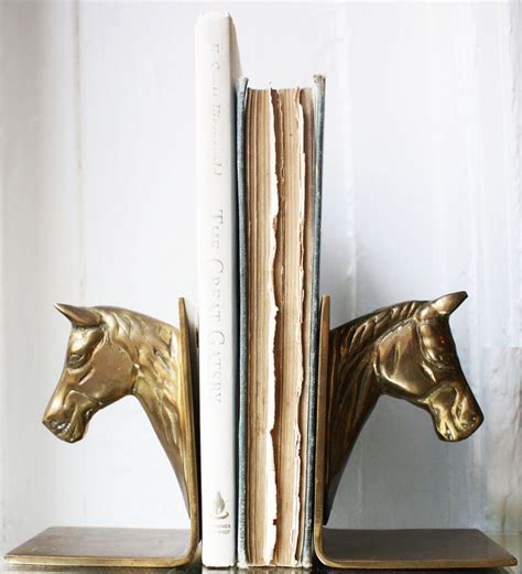 Vintage Brass Horse Head Bookends By Brookewindsor On Etsy