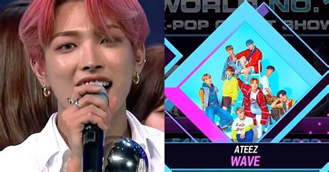 Rookie Group Ateez Takes Their First Win On M Countdown Koreaboo