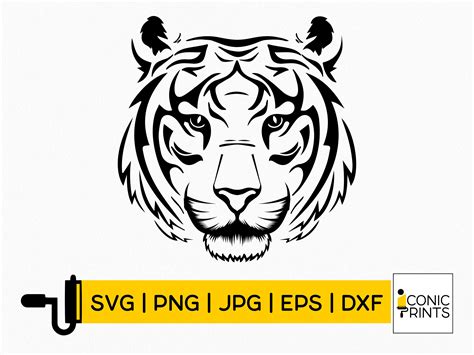 Tiger Svg Tiger Head Svg Tiger Silhouette Go Tigers Svg Etsy