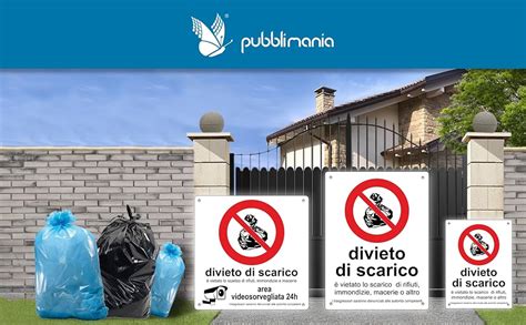 Pubblimania Divieto Di Scarico Cartello In Alluminio Neobond Per